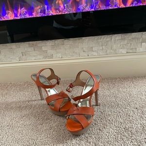 Coach orange stilettos